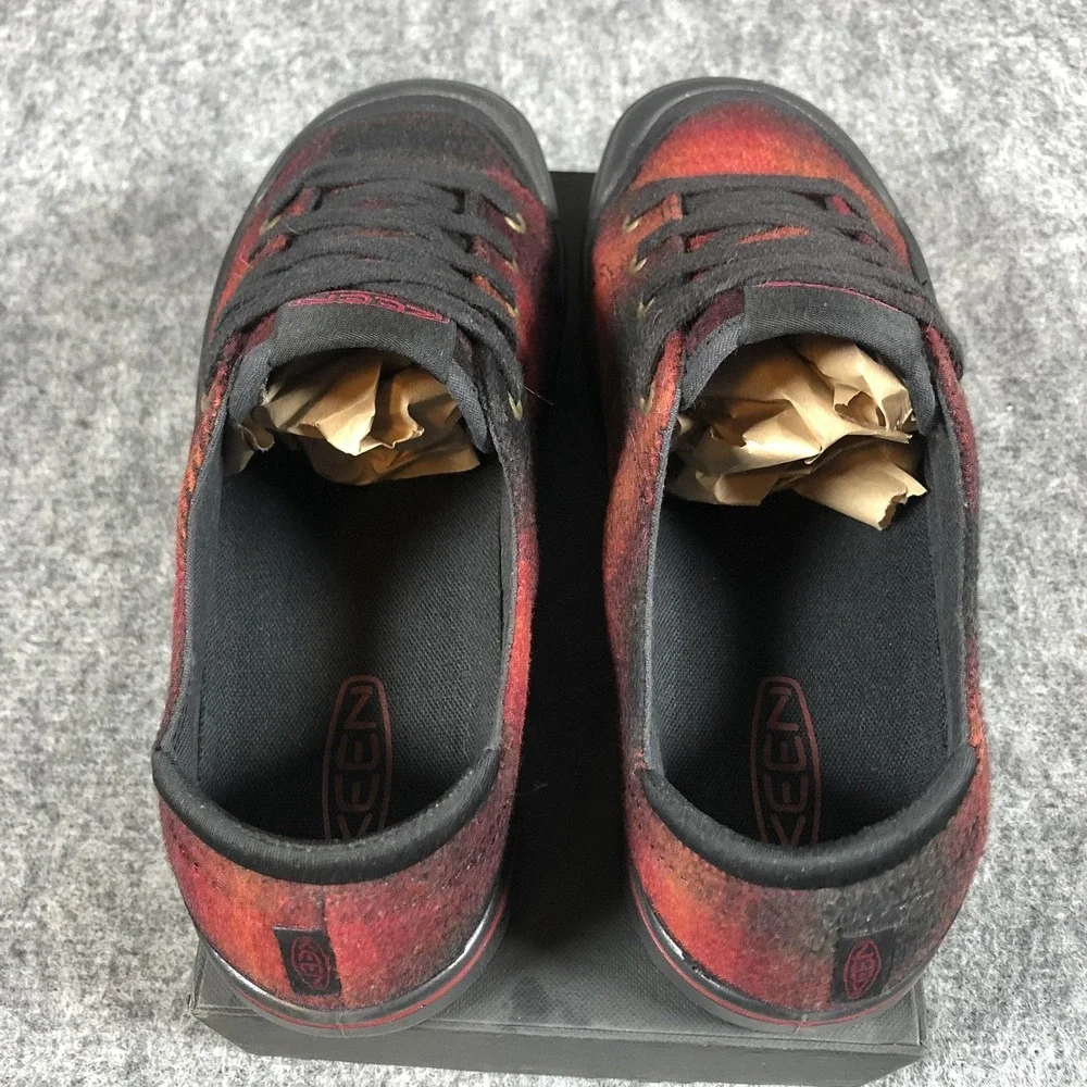 Keen‎ Luftcell Shoes Womens Size 8.5 Red Wool Plaid Low Top Comfort Sneakers